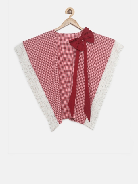 

The Kaftan Company Girls Red & White Checked Kaftan Dress
