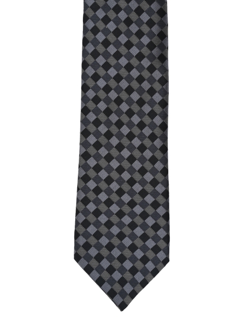 

Calvadoss Black & Charcoal Grey Checked Broad Tie