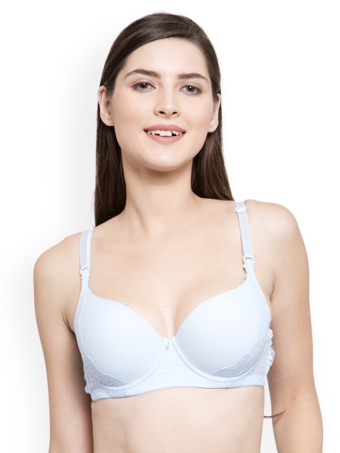 

PrettyCat Blue Solid Underwired Lightly Padded T-shirt Bra PC-BR-5162