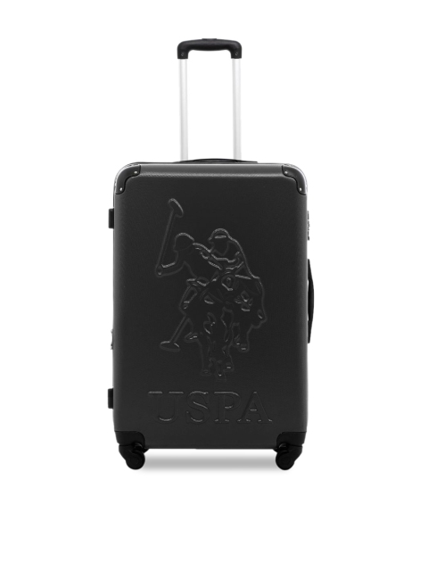 

U.S. Polo Assn. Black Solid Medium Hard-Sided Trolley Suitcase