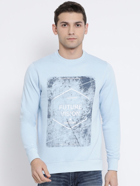 

Richlook Men Blue Printed Sweatshirt