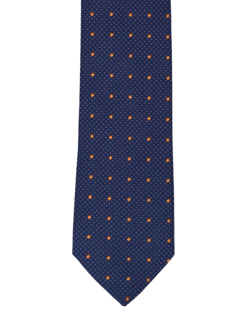 

Calvadoss Purple & Orange Woven Design Broad Tie
