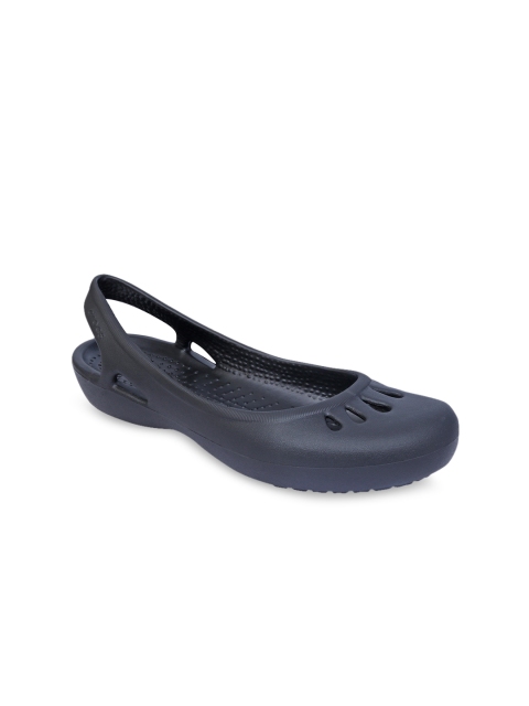 

Crocs Women Black Blue Solid Ballerinas