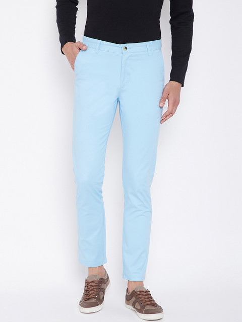 

KROSSSTITCH Men Blue Slim Fit Solid Regular Trousers