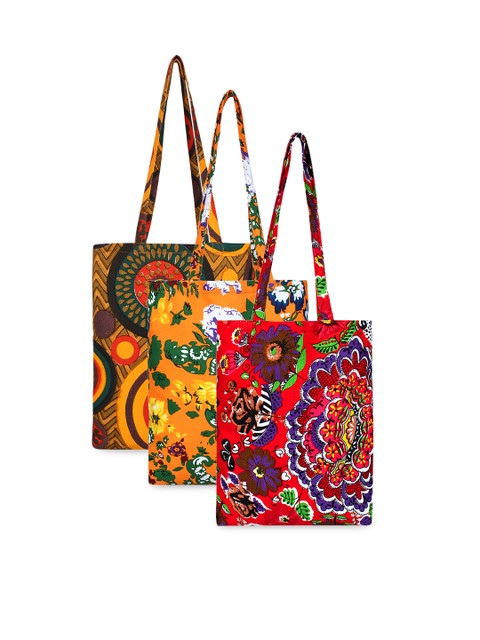 

Anekaant Pack of 3 Multicoloured Printed Eco-Friendly Tote Bag, Multi