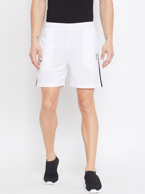 

KROSSSTITCH Men White Solid Regular Fit Sports Shorts
