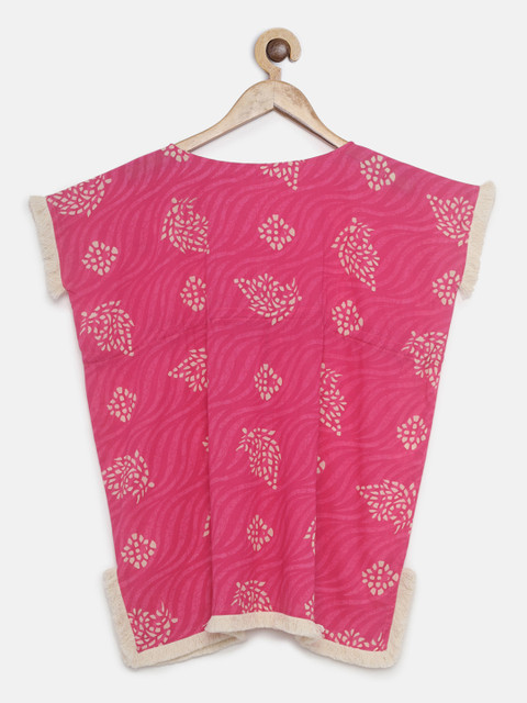 

The Kaftan Company Girls Pink Printed Kaftan Dress