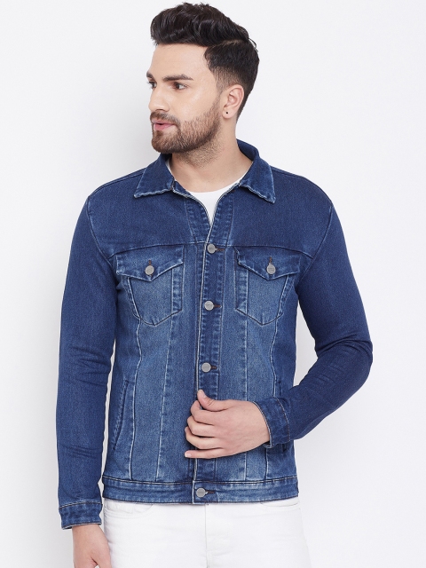 

KROSSSTITCH Men Blue Solid Lightweight Denim Jacket