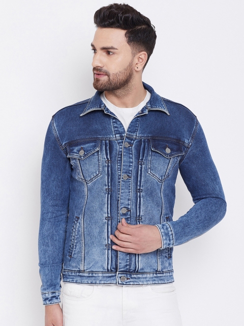 KROSSSTITCH Men Blue Solid Lightweight Denim Jacket