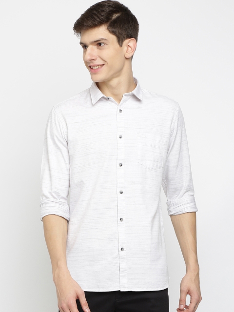 

Crocodile Men White Slim Fit Solid Casual Shirt