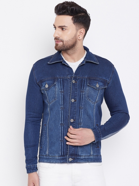 

KROSSSTITCH Men Blue Solid Lightweight Denim Jacket