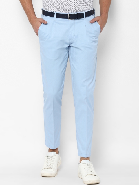 

Allen Solly Men Blue Solid Slim Fit Regular Trousers