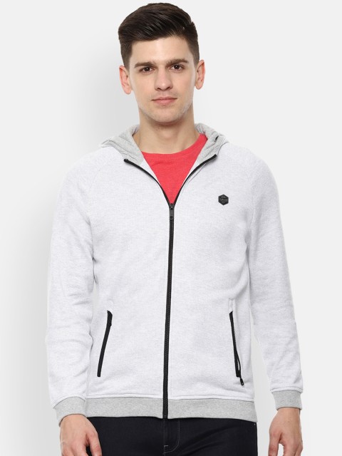 

Van Heusen Sport Men Grey Solid Hooded Sweatshirt