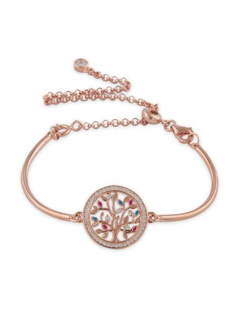 

bebe 925 Sterling Silver Rose Gold-Plated Link Bracelet