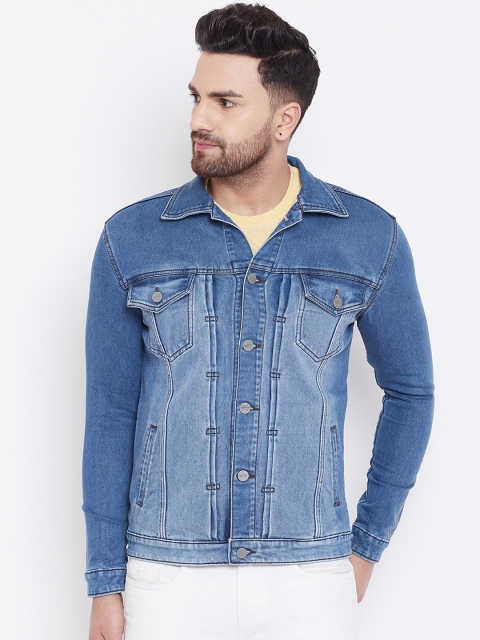 

KROSSSTITCH Men Blue Solid Lightweight Denim Jacket