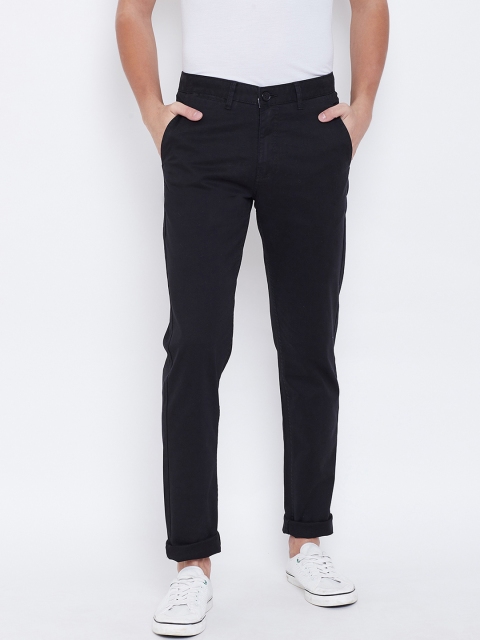 

Octave Men Black Regular Fit Solid Regular Trousers