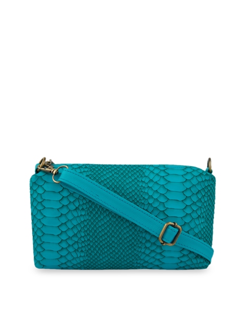 

Tarusa Turquoise Blue Animal Printed Sling Bag