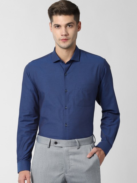 

Peter England Men Blue Slim Fit Solid Formal Shirt