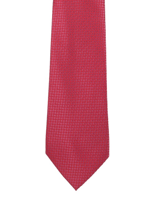 

Peter England Men Red Woven Design Broad Tie