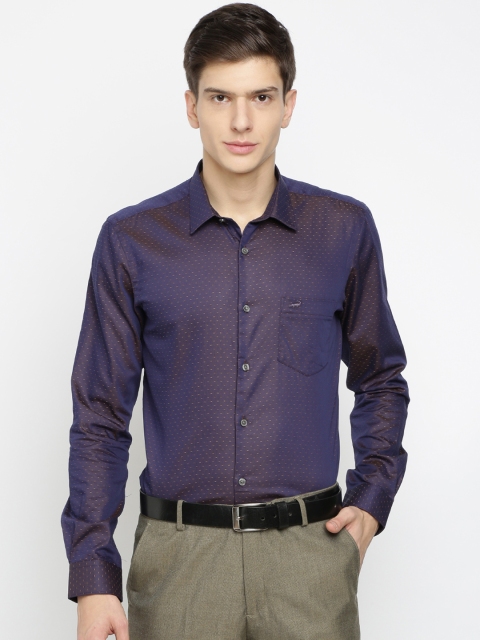 

Crocodile Men Purple Slim Fit Printed Formal Shirt