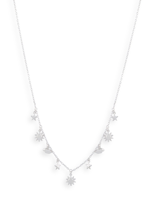 

bebe Silver-Plated Necklace, White
