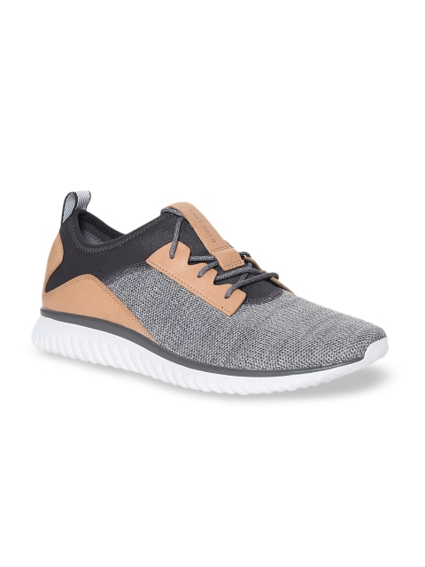 

Cole Haan Men Grey & Brown Colourblocked Lightweight Sneakers