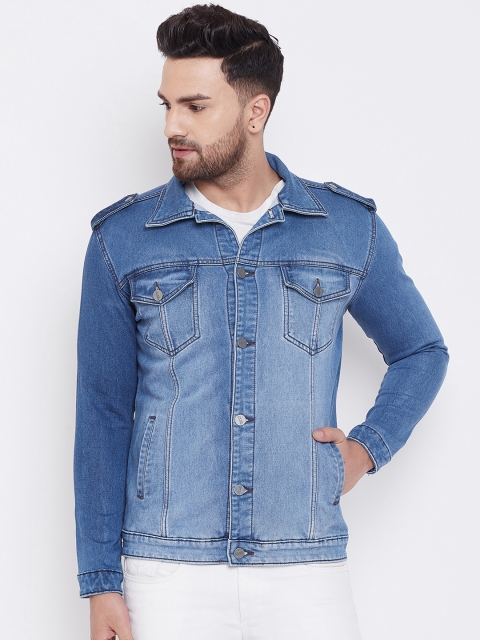 

KROSSSTITCH Men Blue Solid Lightweight Jacket