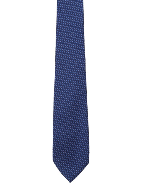 

Peter England Men Navy Blue Woven Design Broad Tie