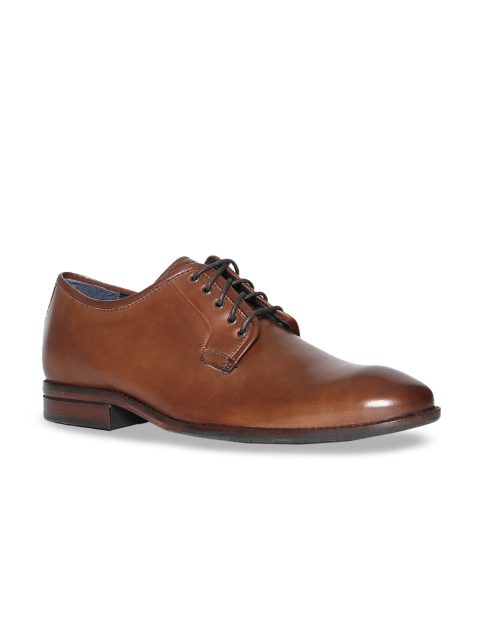 

Cole Haan Men Tan Brown Leather Lightweight Derbys