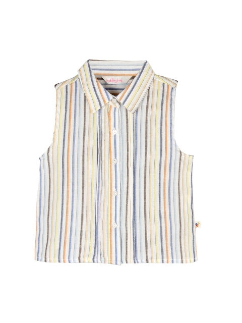 

Budding Bees Girls Multicoloured Regular Fit Striped Casual Shirt, Multi