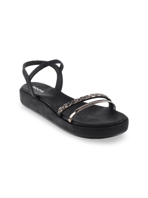 

Mochi Girls Black Solid Embellished Sandals