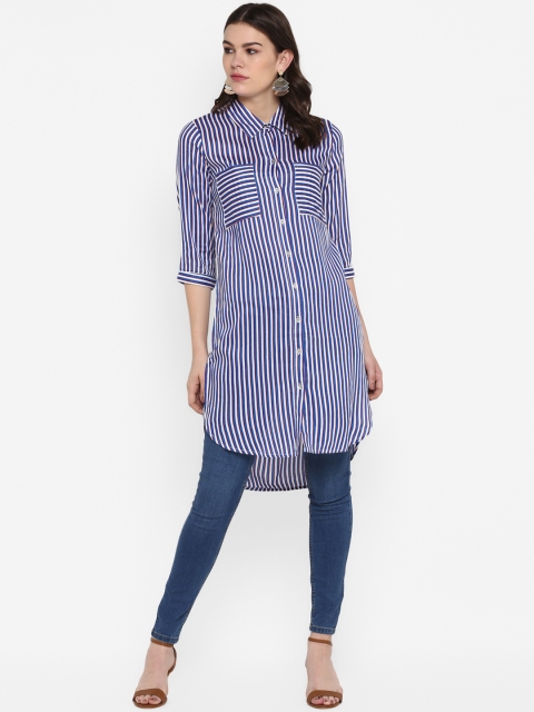 

MIAMINX Blue & White Striped Tunic