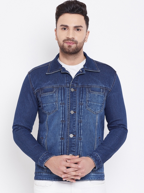 

KROSSSTITCH Men Blue Solid Lightweight Denim Jacket