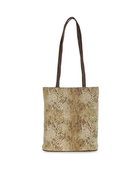 

Tarusa Beige & Brown Animal Printed Tote Bag