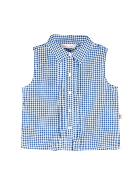 

Budding Bees Girls Blue & White Regular Fit Gingham Checked Casual Shirt