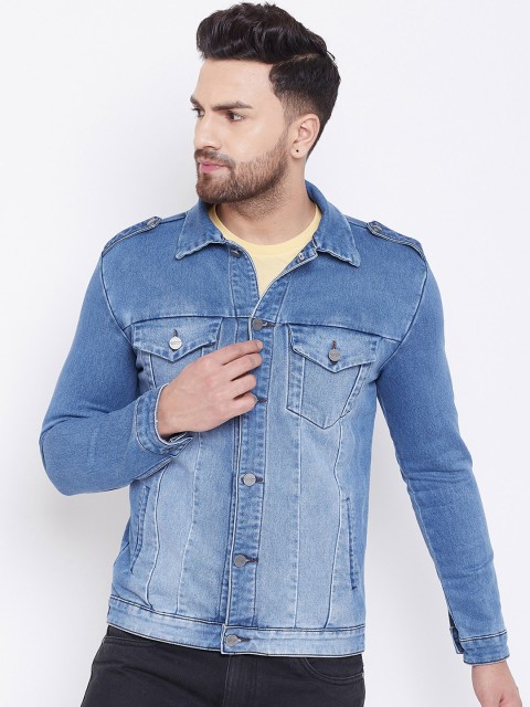 

KROSSSTITCH Men Blue Solid Lightweight Denim Jacket