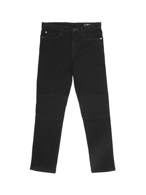 

Allen Solly Junior Boys Black Regular Fit Mid-Rise Clean Look Jeans