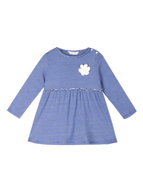 

Budding Bees Infant Girls Blue & White Striped Peplum Top