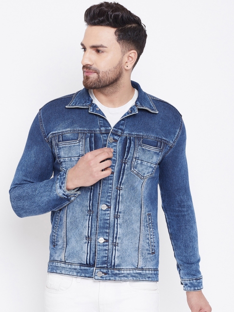 

KROSSSTITCH Men Blue Solid Lightweight Denim Jacket