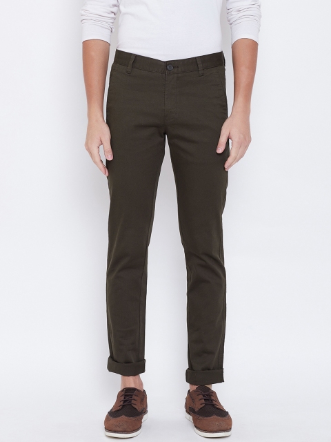 

Octave Men Brown Regular Fit Solid Regular Trousers