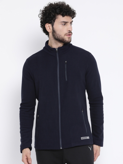 

Invincible Men Navy Blue Solid Lightweight Jacket
