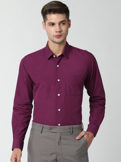 

Peter England Men Purple Slim Fit Striped Formal Shirt