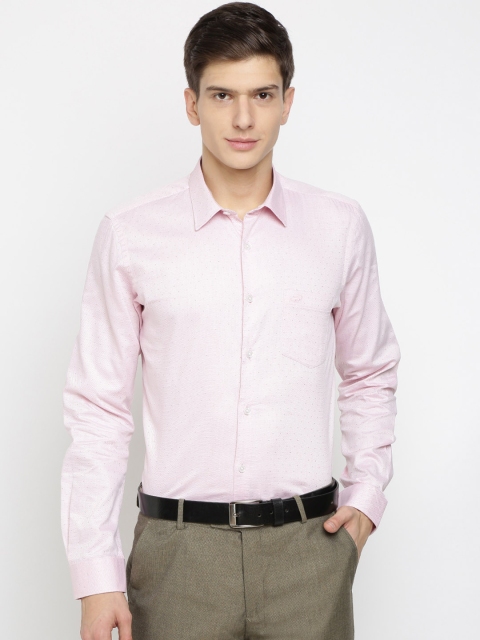 

Crocodile Men Pink Slim Fit Printed Formal Shirt