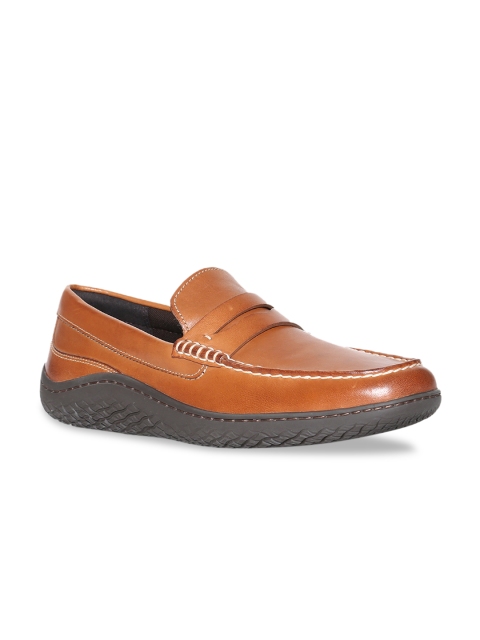

Cole Haan Men Tan Brown MotoGrand Traveler Leather Penny Loaferss
