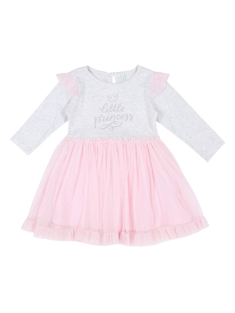 

Pantaloons Baby Girls Grey Colourblocked Fit and Flare Dress