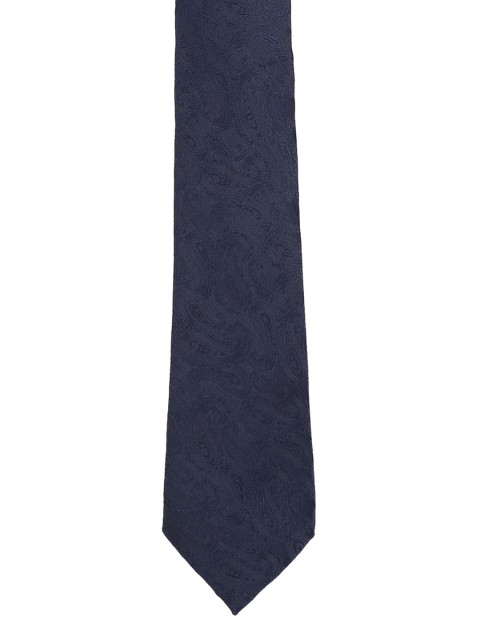 

Peter England Men Navy Blue Woven Design Broad Tie