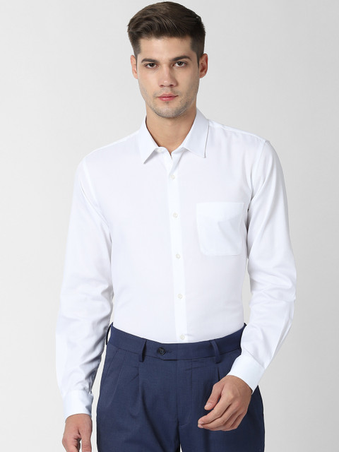 

Peter England Men White Regular Fit Solid Formal Shirt