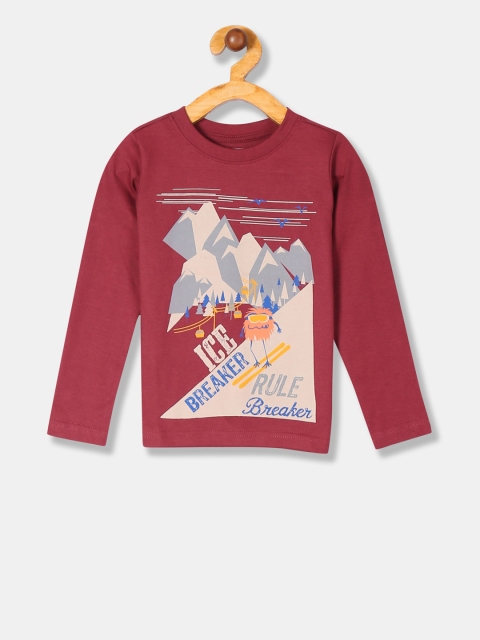 

Cherokee Boys Red Printed Round Neck T-shirt