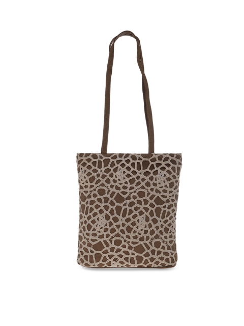 

Tarusa Brown & Beige Self Design Shoulder Bag