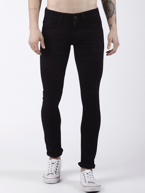 

Rex Straut Jeans Men Black Comfort Slim Fit Mid-Rise Clean Look Jeans